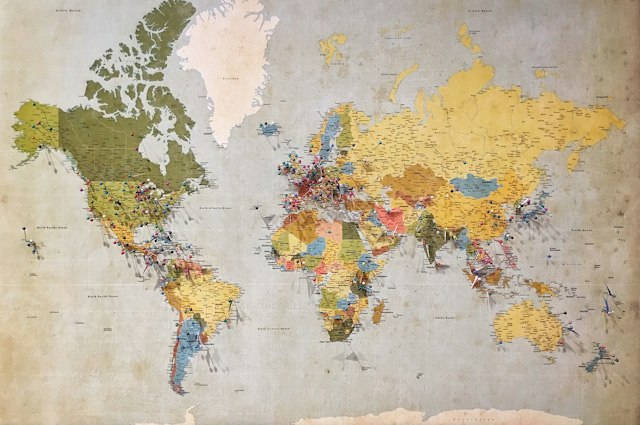 A printed map as personalized wall art